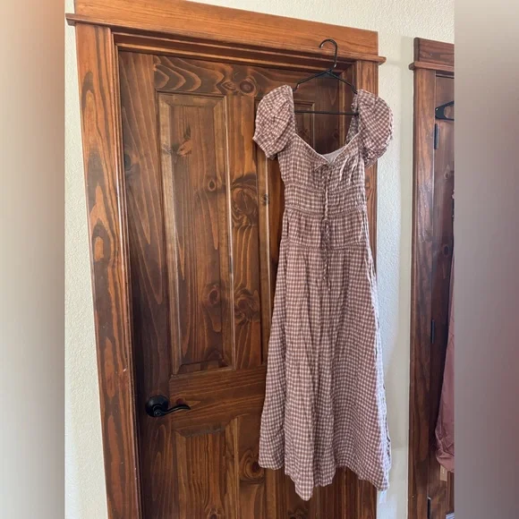 Reformation Rhett Dress in Audrie Check NEW NWT - Picture 3 of 5